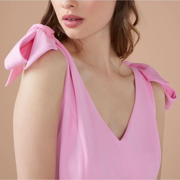 BCBGeneration Liam Tie-Sleeve Adjustable Mini Dress Violet Pink 6 - Picture 2 of 7